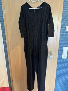 Jumpsuit Tom Tailor Gr. 46 Schwarz Spitze 3/4-Armlänge Overall wie Neu - Bild 1 von 7