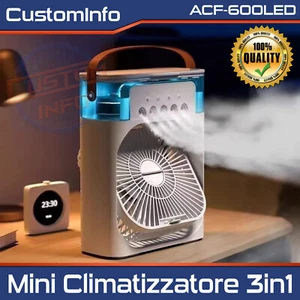 Mini USB Klimaanlage 3in1 Tragbarer Lüfter LED Kalt Vernebler - Bild 1 von 8