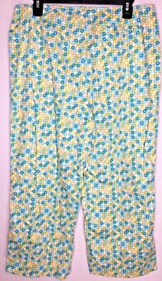 Pantalones capri JH Collectibles para mujer talla 14 multicolor azul verde amarillo tostado Foto 1 de 4