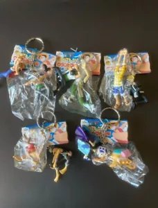 ONE PIECE figure portachiavi lotto 5 set Rufy Zoro retrò raro anime Giappone m595 7 - Foto 1 di 4