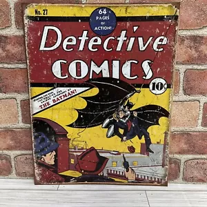 Insegna Latta Metallo Batman Detective Comics DC Comics 16” X 12,5” Made in USA - Foto 1 di 1