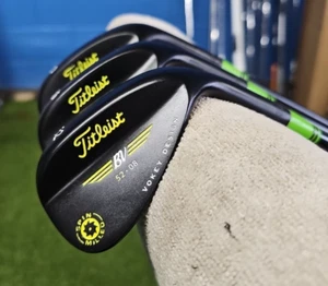 VOKEY 2009 SPIN MILL BLACK NITRIDE 3 WEDGE SET 52-56-60 SPINE ALIGNED BLACK S300 - Picture 1 of 10