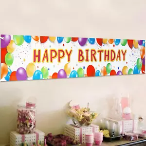 6 Ft Colorf Happy Birthday Balloon Banner for Outdoor Party Decor Photo Backdrop - Picture 1 of 12