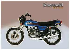 KAWASAKI Poster S2 S2-A 1973 Suitable to Frame - Picture 1 of 1