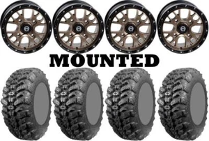 Kit 4 Interco Sniper 920 Tires 27x9-14 on Moose 545X Bronze Wheels TER - Picture 1 of 5