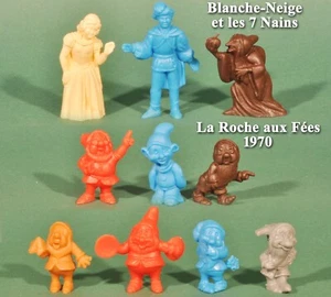 La Roche aux Fées années 1970, Blanche-Neige et les 7 Nains, 10 figurines - Bild 1 von 1