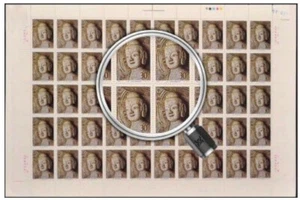 China Briefmarken -中国邮票-龙门石窟- 1993-13, Scott 2458-61, 整版票,MNH,F-VF - Bild 1 von 3