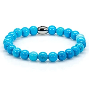 Perlenarmband Grüner / Blauer Türkis Perlen - Bild 1 von 8