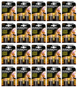 40 batterie DURACELL PLUS POWER C pile mezze torce NUOVE E ORIGINALI - Imagen 1 de 1