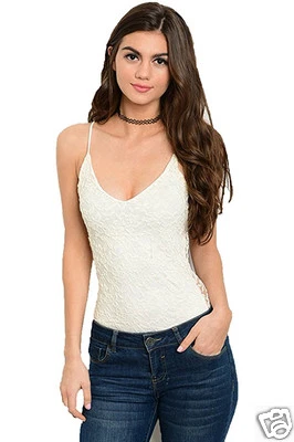 Honey Punch One Piece White Lace Bodysuit Size S, M, L New - Image 1 of 4