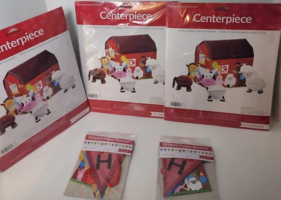 Kit de centro de mesa de decoración de fiesta de cumpleaños animales de granja divertido de granja Foto 1 de 4