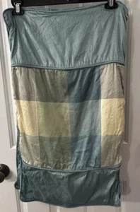 2 Noble Excellence Aqua, Green Standard Silk Pillow Shams EUC - Picture 1 of 9