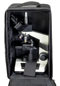 Microscopio LED compuesto trinocular biológico de laboratorio 40X-1000X con estuche de transporte - Imagen 1 de 7