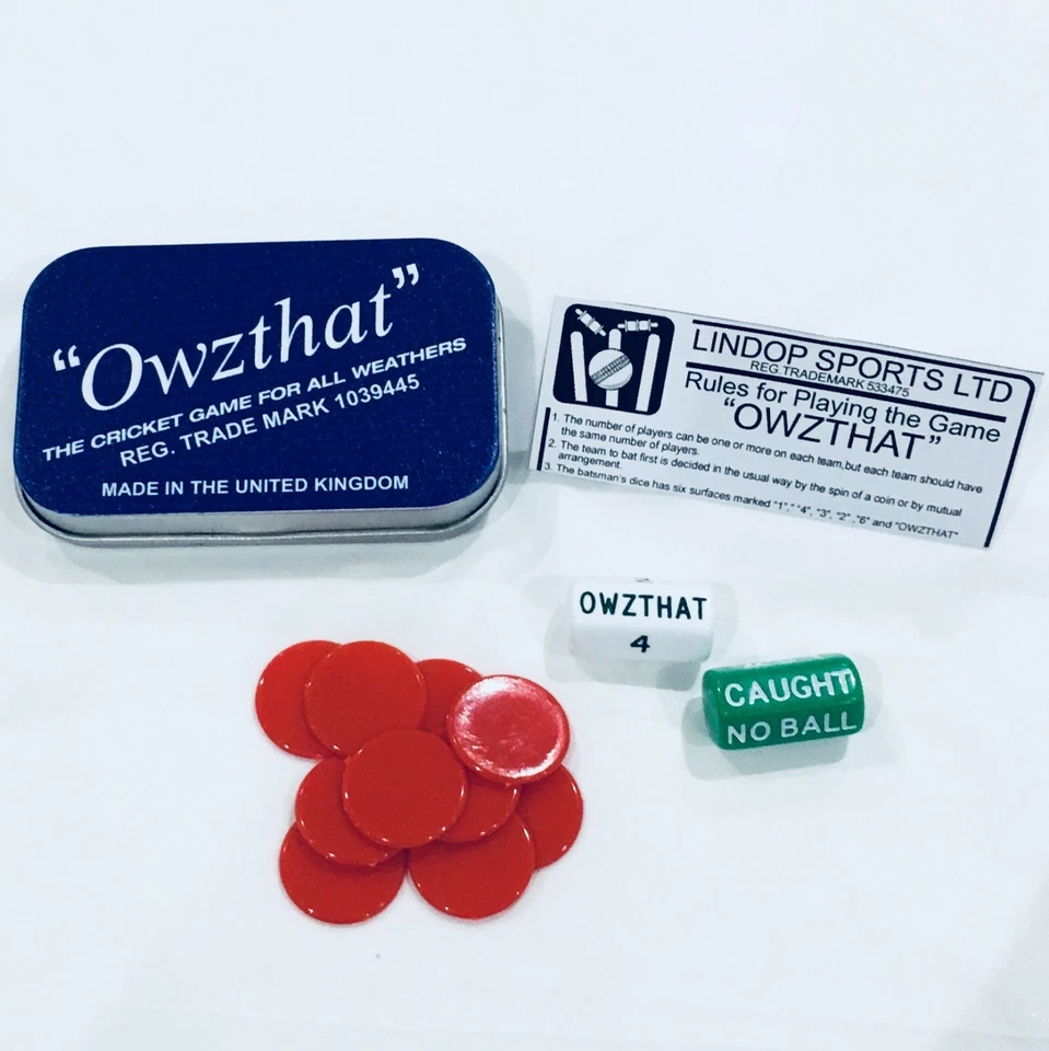 Owzthat Cricket Game Pocket All Weather Fun All Ages Dice Roller Family Sport - Image 1 of 4
