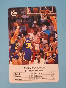 Fournier Estrellas 1988 Akeem Hakeem Olajuwon Houston Rockets #23 🏀 - Imagen 1 de 2