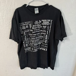 Camiseta de Colección Rara "F*** EVERYTHING" Arte de Redacción - Imagen 1 de 3