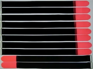 10 x Kabelklettband 80 cm x 50 mm neon rot Klettband Klett Kabel Binder Band Öse - Bild 1 von 9