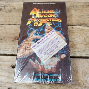 Aliens Dragons Monsters & Me Ray Harryhausen 1991 VHS Ray Harryhausen W Shrink - Picture 1 of 3