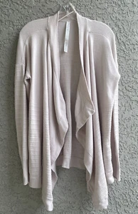 Lululemon Woman’s Knit Open Front Cardigan Sweater Soft Pink Size 10 - Picture 1 of 8