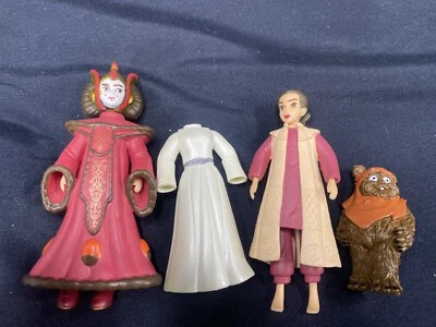 Lote Polly Pockets Moda Star Wars Princesa Leia y Reina Amidala Ewok Foto 1 de 4