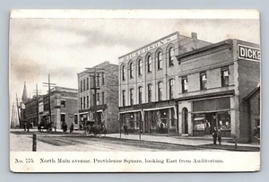 North main avenue providence square Looking East from Auditorium Postcard - Picture 1 of 2