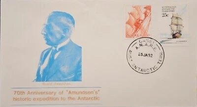 1982 Australian Antarctic FDC, 70th Anniversary Amundsen's, Norway Casey & AAT - Image 1 of 3