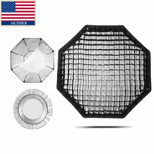 US GODOX 47" 120cm Octagon Honeycomb Grid Softbox Bowen Mount For Photo Studio - Picture 1 of 7