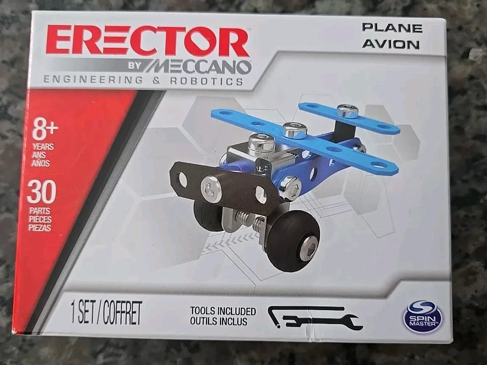 Erector by Meccano Car Metal Model Kit 3d Puzzle 30 Parts 2 Tools Spin Master