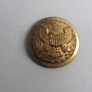 Bottone uniforme ufficiale stato maggiore ottone guerre indiane originale esercito americano vintage 23 mm - Foto 1 di 2