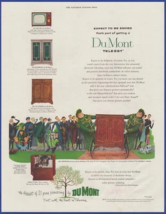 Vintage 1952 DU MONT Telset Phonograph Television Ephemera 1950's Print Ad - Picture 1 of 1