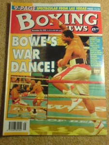 BOXING NEWS - 10 Nov 1995 - RIDDICK BOWE - Picture 1 of 1