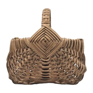 Cesta a tope de caña tejida ojo de dios de colección 10x10" - Imagen 1 de 12