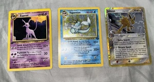 Pokemon Vintage Eeveelutions Lot Of Three - Heavy Played To Damaged! - Picture 1 of 5