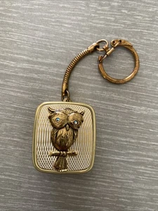 Llavero caja de música vintage Owl Sankyo Japón funciona perfecto - Imagen 1 de 13