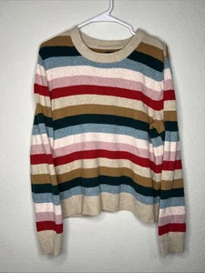 Gap Happy Stripe CashSoft Damenpullover Rundhalsausschnitt bunt gestreift XL - Bild 1 von 4