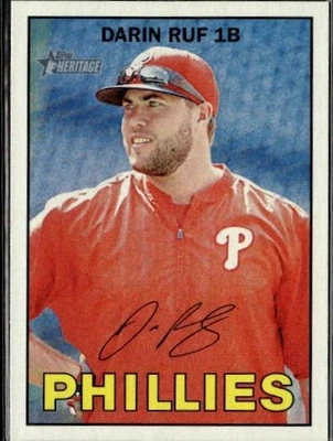 2016 Topps Heritage #47 Darin Ruf Gum Stain - Image 1 of 2