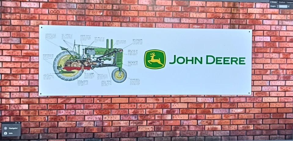 JOHN DEERE B   FARM TRACTOR   WORK SHOP BANNER SENT TRACKED - Image 1 of 1