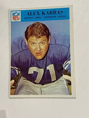11989* 1966 Philadelphia # 69 Alex Karras Detroit Lions Vg - Image 1 of 2