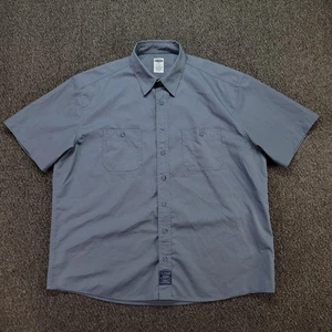 Vintage Old Navy Shirt Men XL (Fits 2XL) Blue Shop Mechanic Grunge Rock Y2K - Picture 1 of 7