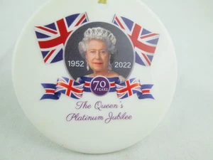 Reina Isabel II Jubileo Platino 70 Aniversario Árbol Adorno Decoración 2022 EE. UU. - Imagen 1 de 4