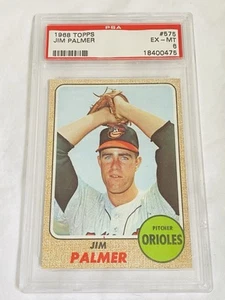1968 TOPPS JIM PALMER PSA 6 DEAD CENTERED SHARP CORNERS LOOKS BETTER HOF #575 - Picture 1 of 4