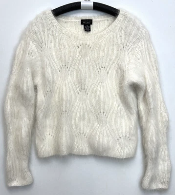 Suéter Pullover Tejido a Mano The Limited Para Mujer Mediano Esponjoso 80% Mezcla Angora Foto 1 de 4