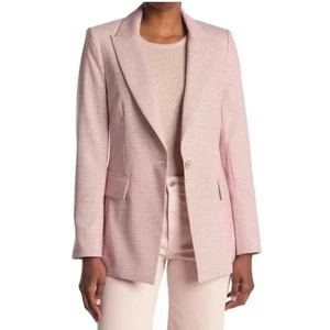 Veronica Beard | Blazer Traje Blazer Mujer Largo y Delgado Dickey Rosa Arcilla a Cuadros 0 - Imagen 1 de 12
