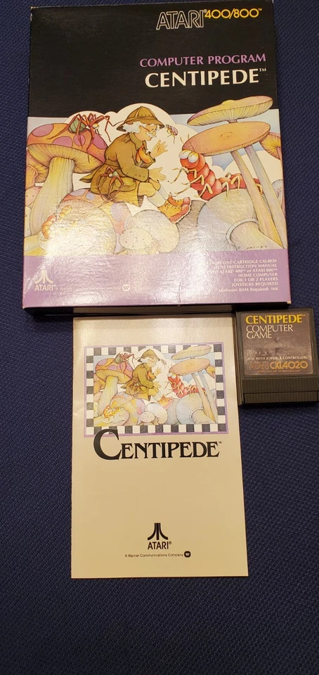 Centipede Atari 400 800 Game Cartridge CXL4020, Box, Guide, Very Clean - Image 1 of 1