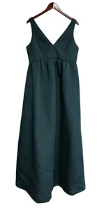 Vestido Formal Amsale Jacqueline Talla 14 Verde Cazador Cuello en V Sin Mangas Nuevo con Etiquetas - Imagen 1 de 8