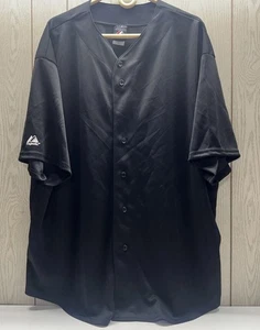 Majestic Original Merchandise Baseball Knopfleiste Trikot einfarbig schwarz Gr. 3X neu ohne Etikett - Bild 1 von 7
