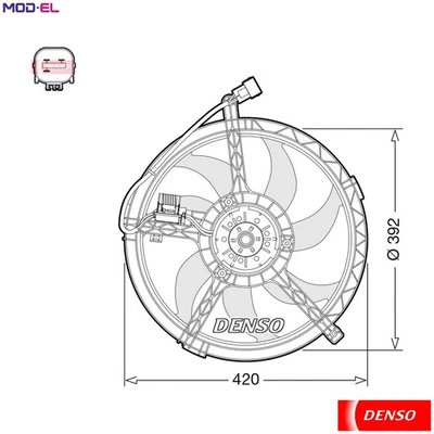 FAN ENGINE COOLING DER05009 FOR MINI COUNTRYMAN/COOPER PACEMAN/HATCH/PEQUENO - Image 1 of 4