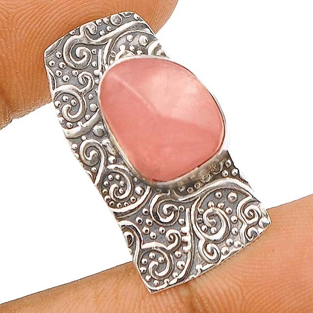 Natural Faceted Rose Quartz -Madagascar 925 Sterling Silver Pendant  - Image 1 of 1