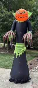 Inflatable Halloween 10 Ft Lighted PUMPKIN REAPER Home Accents By Gemmy - Picture 1 of 13