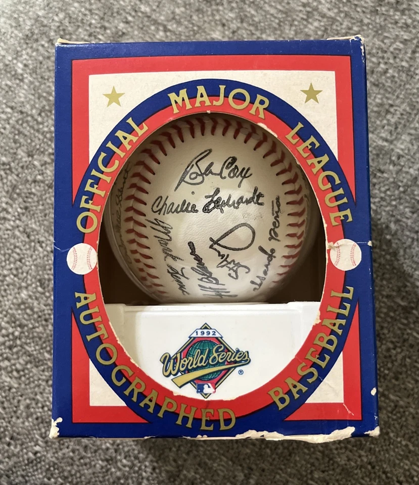 REPLICA Autographed Baseball Atlanta Braves 1992 World Series Bobby Cox ETC - Image 1 of 1